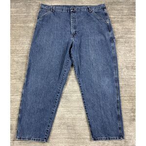 Vintage Wrangler Jeans Mens 42x30 Blue Cotton Blend Carpenter Hero Skater Y2K‎